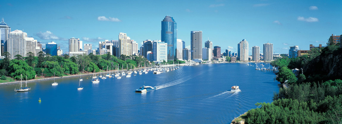 Brisbane, Blick über den Brisbane River nach downtown