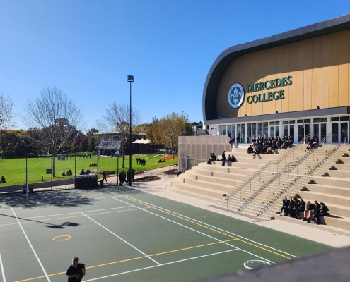 Mercedes College - Outdoor basketball and tennis courts