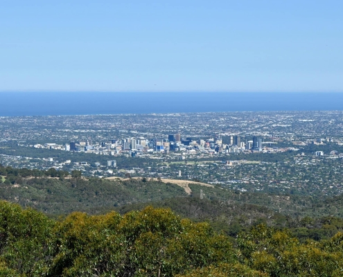 Adelaide von Mount Lofty aus gesehen