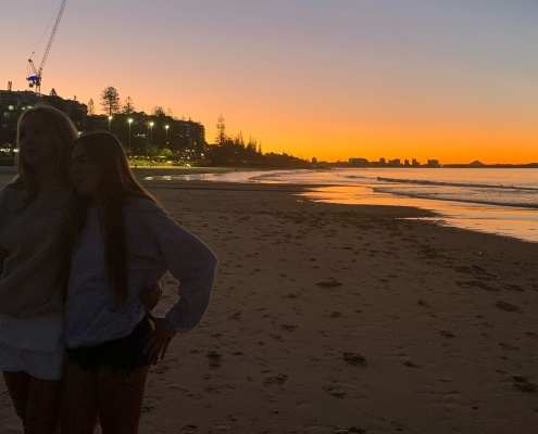 Sonnenuntergang am Mooloolaba Beach