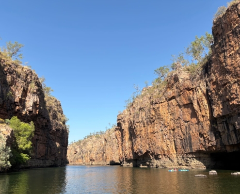 Kajaken im Katherine Gorge, Northern Territory