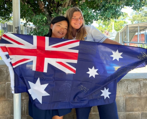 Abschied von Koume an der Caloundra State High School