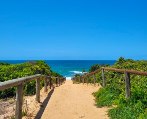 Sandweg hinab zum Mona Vale Beach