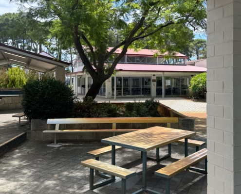 Mein Pausenhof am Como Secondary College könnte durchaus schlimmer sein