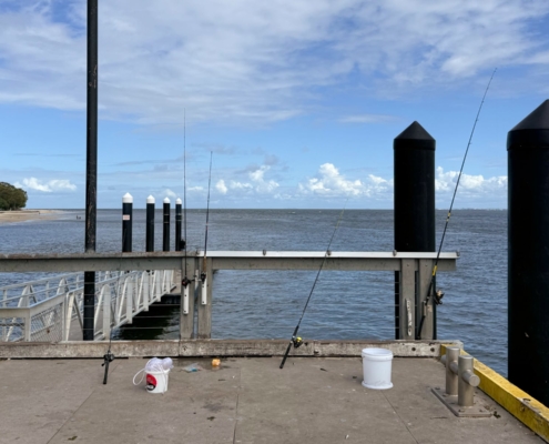 Schiffsanleger auf Bribie Island