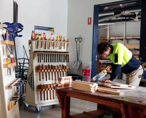 Holzwerkstatt des Bayside P-12 College