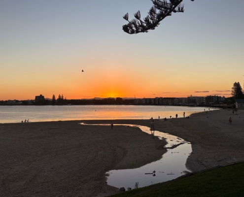 Sunset am Bulcock Beach in Caloundra
