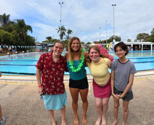 Swimming Carnival der Caloundra SHS mit meinen australischen Freunden