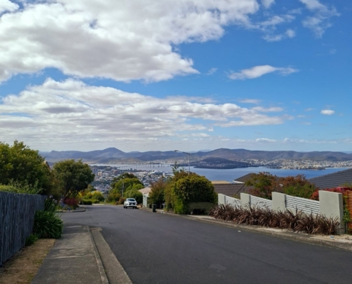 Mein Schulweg Mein Schulweg mit Blick auf Hobart