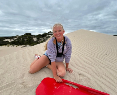 Lotta in der Little Sahara auf Kangaroo Island Lotta in der Little Sahara auf Kangaroo Island