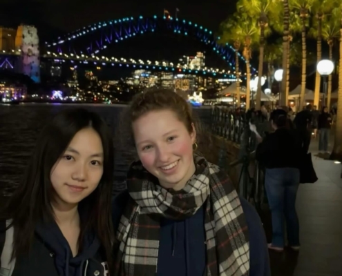 Meine Gastschwester und ich bei Vivid Sydney