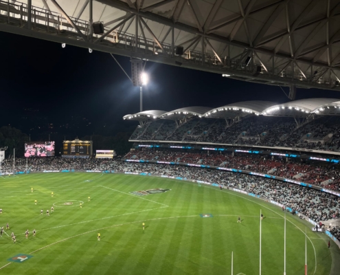 Footy Game (AFL) im Adelaide Oval Footy Game (AFL) im Adelaide Oval